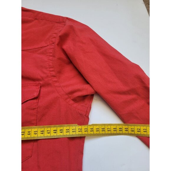Wrangler Red Cowboy Cut Collared Pearl Snap Button Down Shirt Size X- Long - Picture 7 of 10